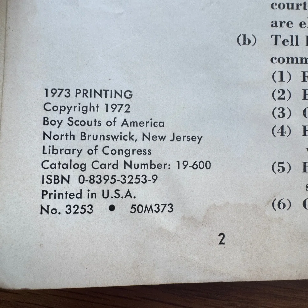 Vintage 1973 Boy Scouts of America Citizenship in the Community Merit Badge Book